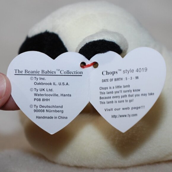 Chops NM RETIRED Ty Beanie Baby 4th Gen 1995 P.V.C. Pellets Style 4019 PERFECT - Picture 11 of 14